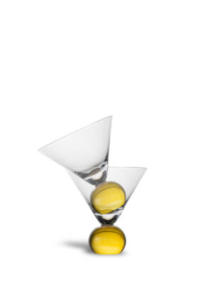 Glass Spice, klart og gult, 2-pk.