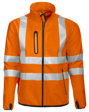 6412 Softshelljakke EN ISO 20471 Kl 3