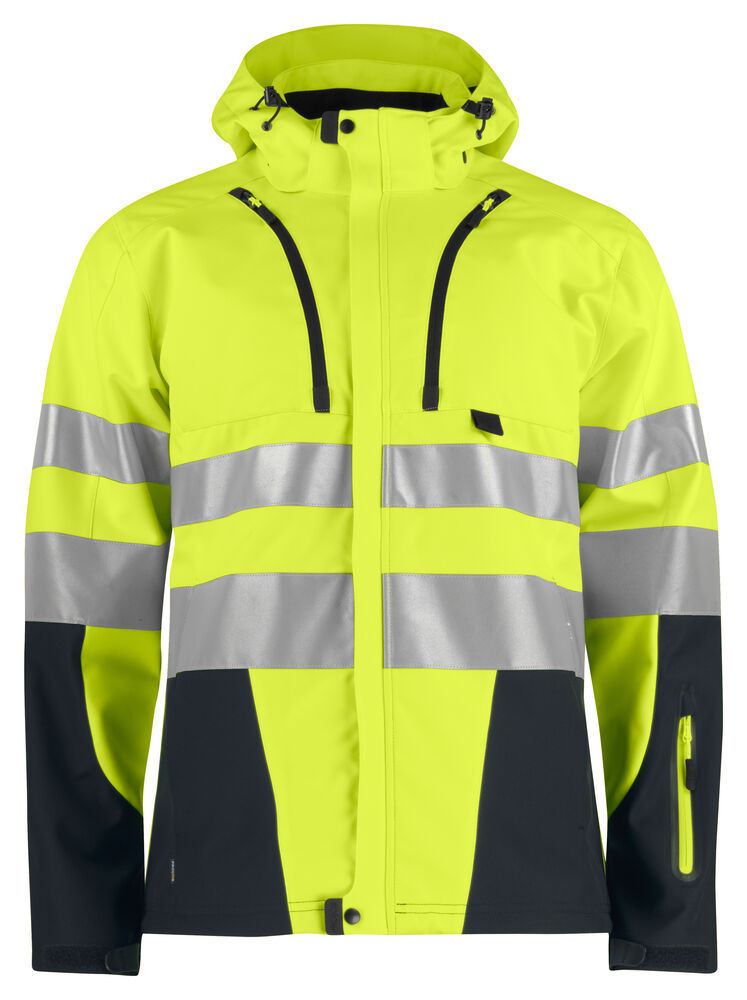 6419 Softshelljakke EN ISO 20471 Kl 3/2