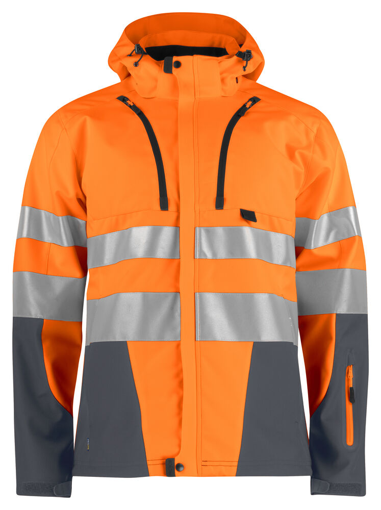 6419 Softshelljakke EN ISO 20471 Kl 3/2