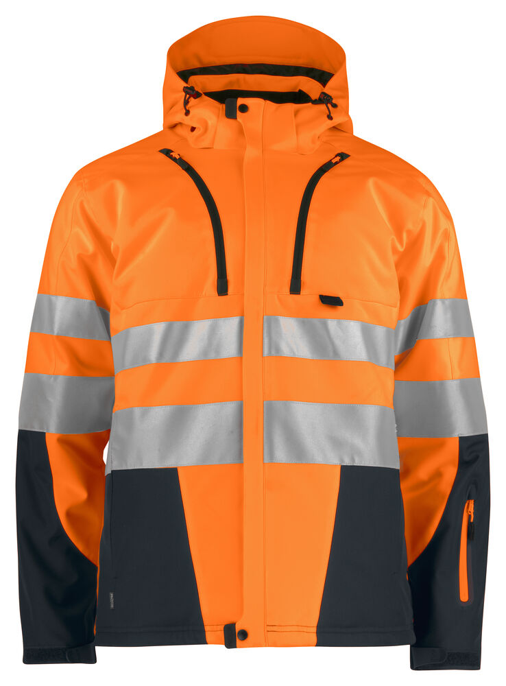 6420 Softshelljakke EN ISO 20471 Kl 3/2 fôret