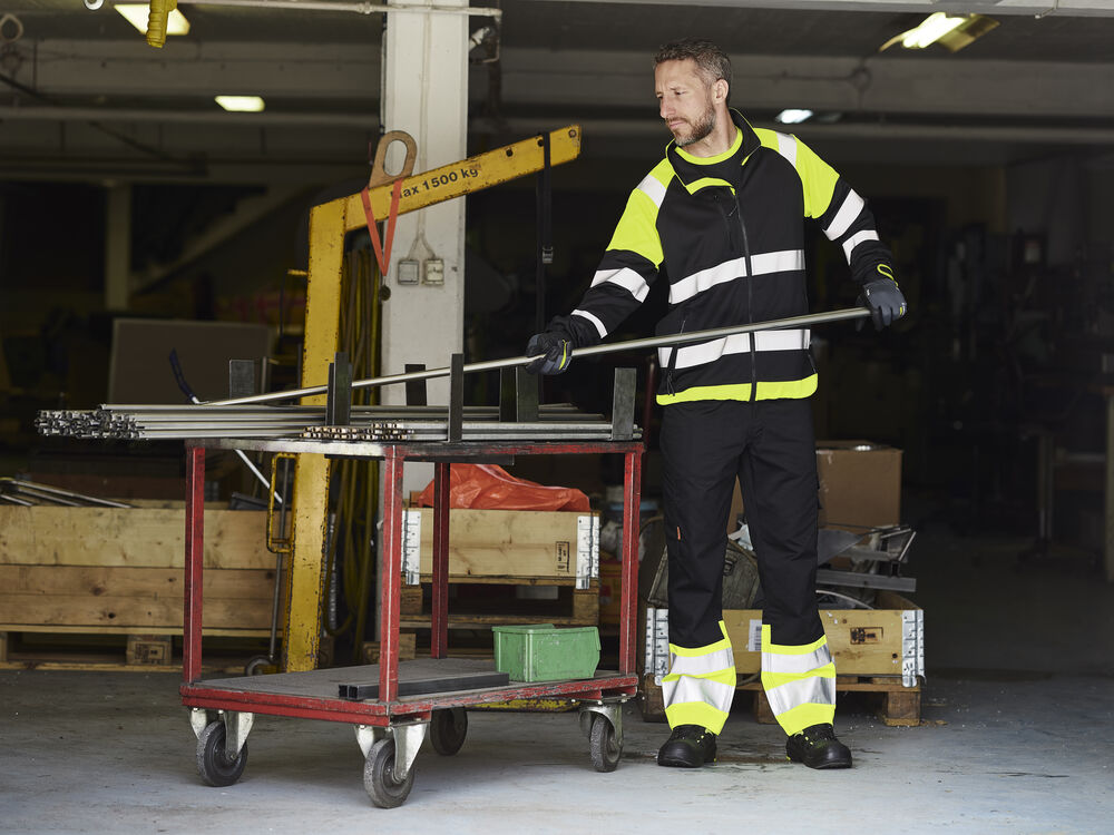 65512755_Softshell-Light-Jacket-Hi-Vis_65231420_Service-Trousers-Hi-Vis_Jobman