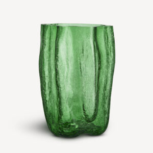 Crackle vase, grønn 370 mm