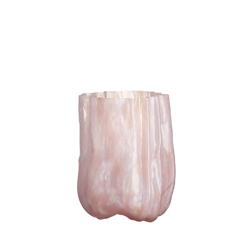 Crackle vase perlerosa 270 mm