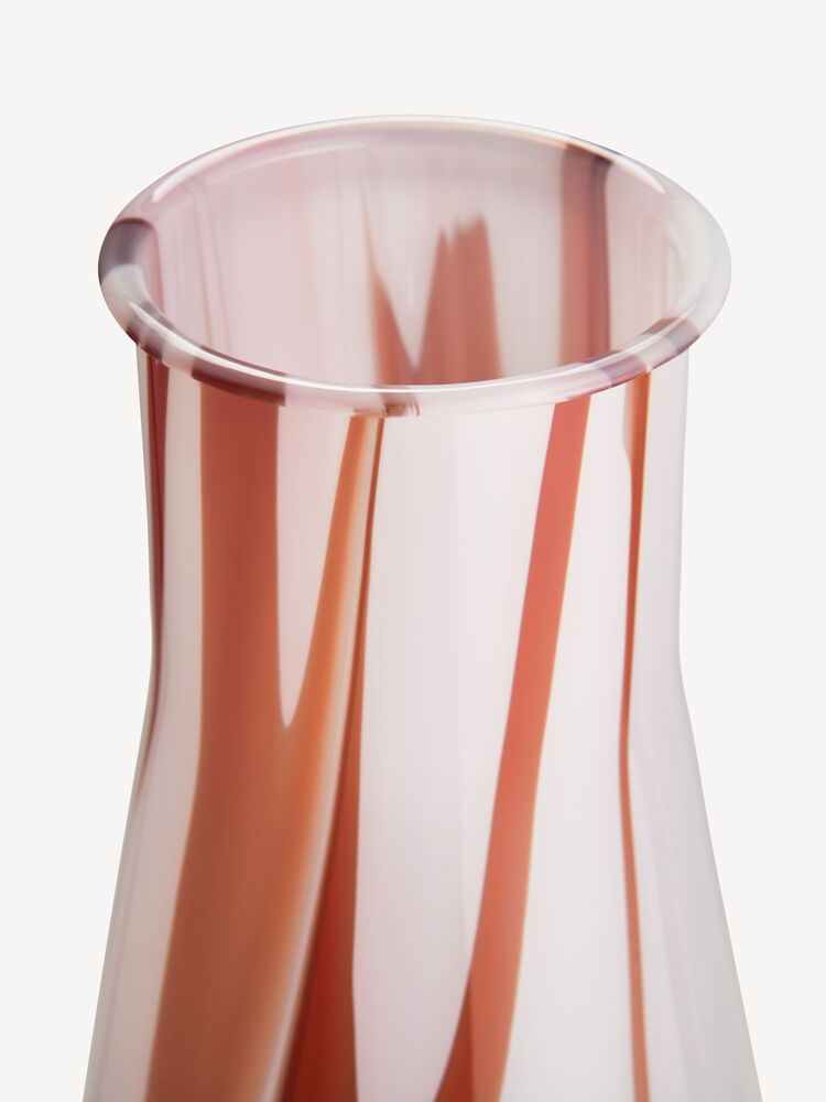 Lab erlenmeyer vase rød/hvit/rosa 305mm