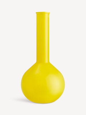 Lab rundflaske vase gul 315mm