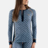 Termo Sequal Jaquard Round Neck Button LS W