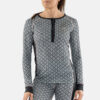 Termo Sequal Jaquard Round Neck Button LS W